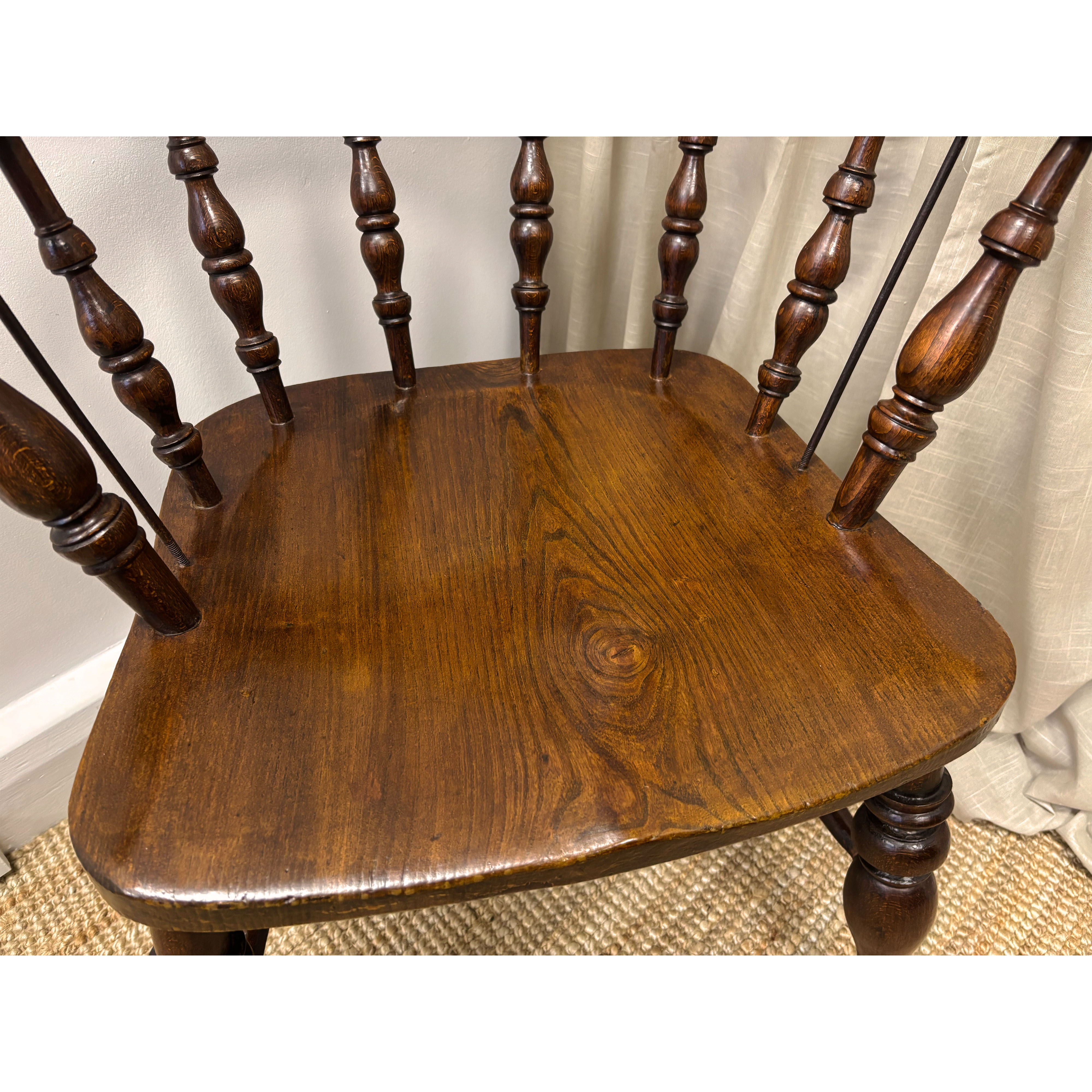 19th Century Ash and Elm Captain’s Armchair