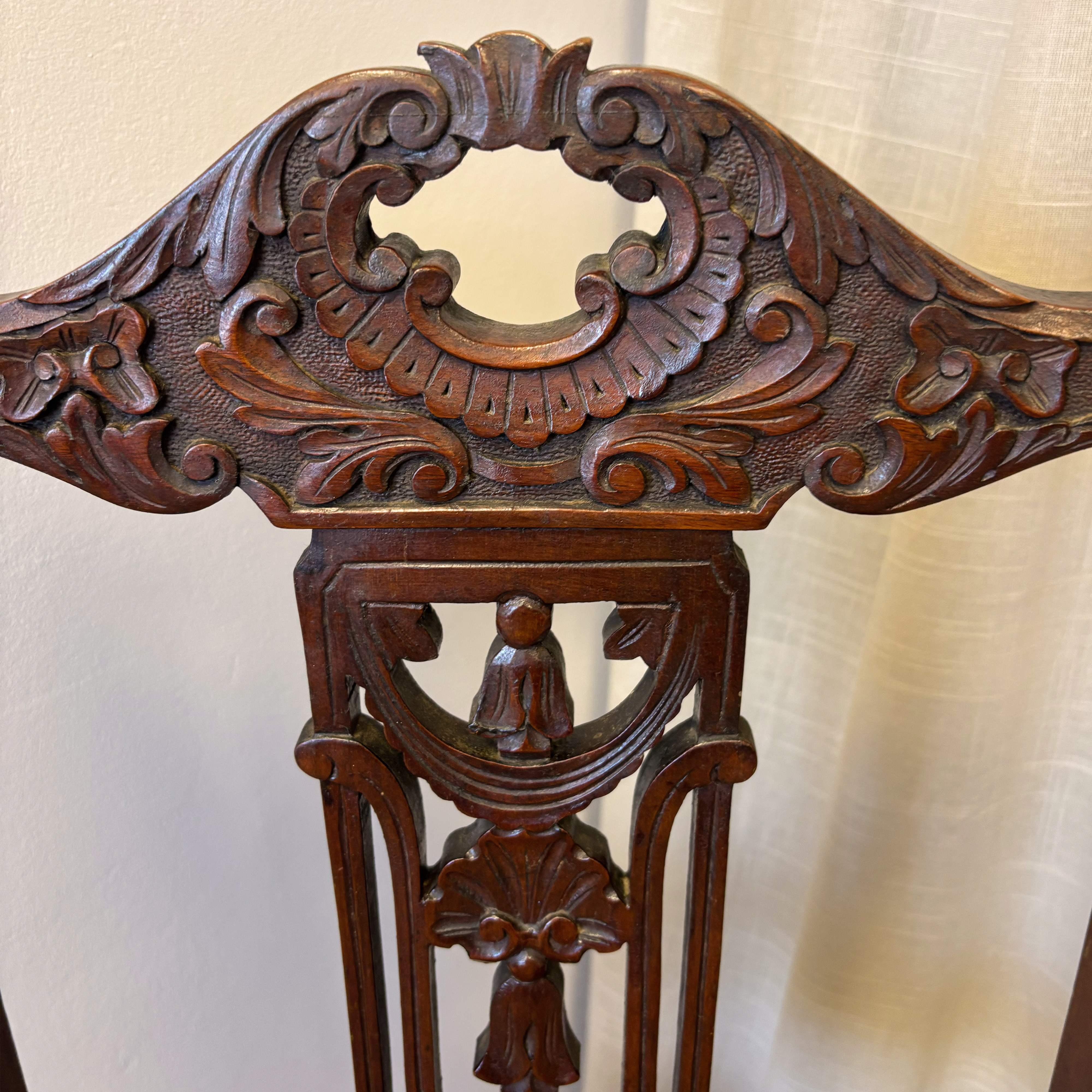 Edwardian Mahogany Floral Needlepoint Chair
