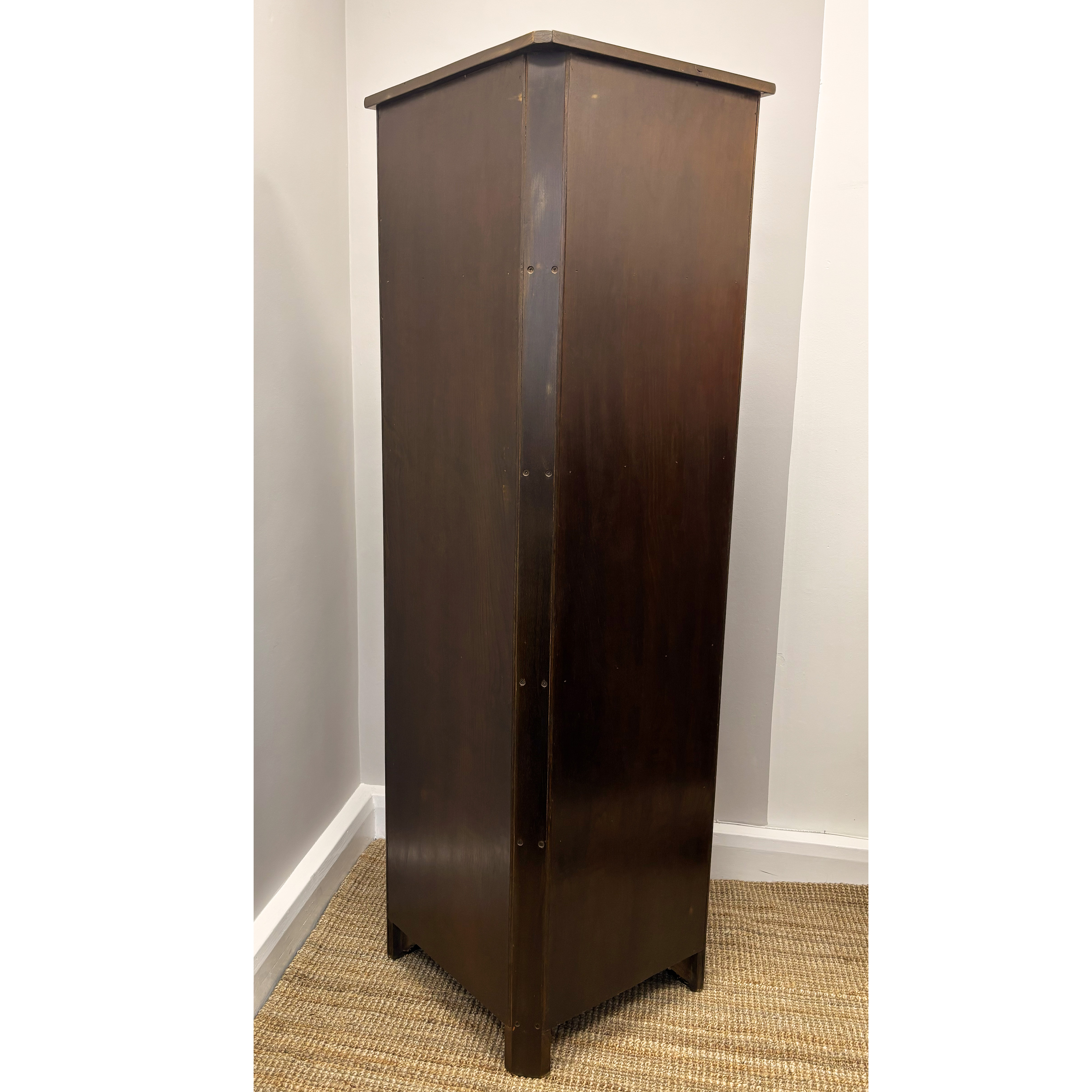 Dark Ercol Corner Cabinet / Bookcase